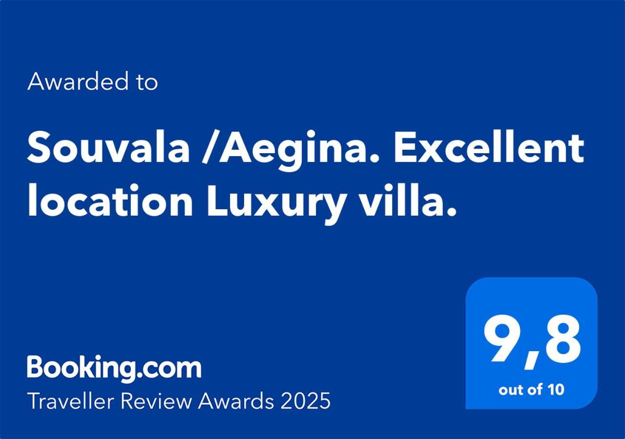 Souvala /Aegina. Excellent Location Luxury Villa. Vathí Exteriör bild